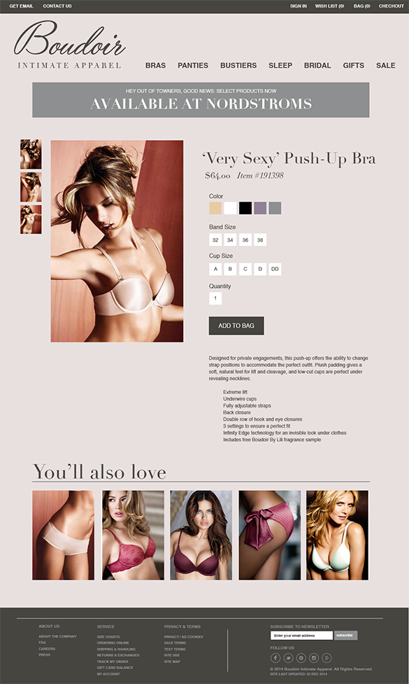 Boudoir Product Boudoir Product Page