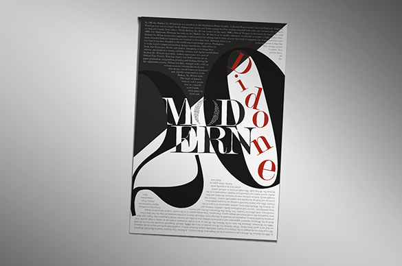 Modern Number 20 Type Poster Modern Number 20 Type Poster