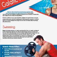 Galactic Fitness Broshure
