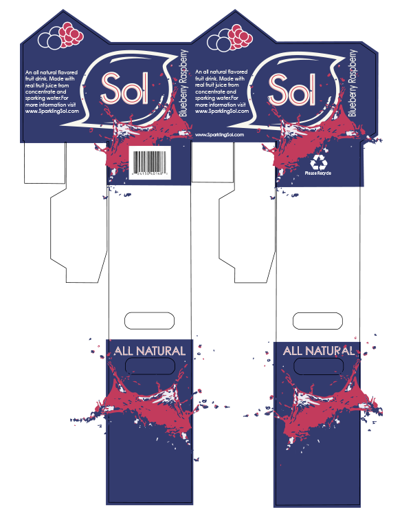 Four Bottle Dieline For Bottle Dieline
