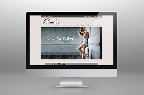 Boudoir webpage on computer screen